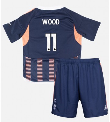 Nottingham Forest Chris Wood #11 Tredjeställ Barn 2023-24 Kortärmad (+ Korta byxor)